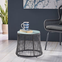 Load image into Gallery viewer, Boho Southport - Side Table With Glass Top
