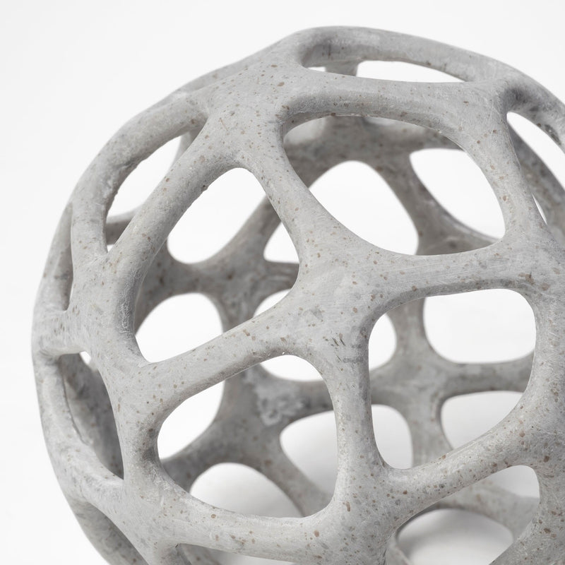 Abstract Decorative Orb Tabletop Sculpture - Gray