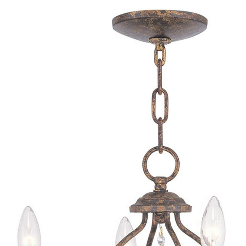 18" 4-Light Dimmable Chandelier With Shades - Bronze