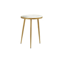 Load image into Gallery viewer, Delilah - Marble And Table Elegant Round Design With Polished - White / Gold
