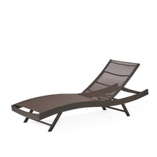 Load image into Gallery viewer, Kauai - Modern Outdoor Mesh Chaise Lounge With Adjustable Backrest - Brown Multi
