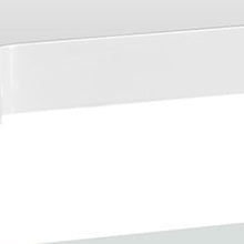 Load image into Gallery viewer, Clear Hollow Core Tempered Glass TV Stand - White
