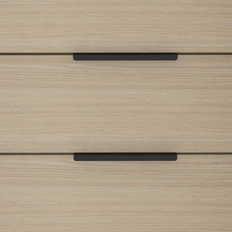 Three Drawer Dresser - Black / Light Oak