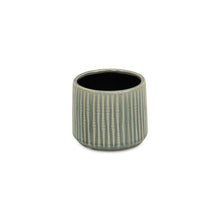 Load image into Gallery viewer, Striped Round Pot Planter (487415) - Green
