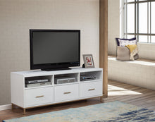 Load image into Gallery viewer, Mahogany Solids &amp; Veneer Open Shelving, TV Stand - White
