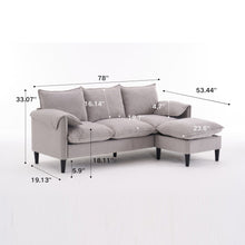 Load image into Gallery viewer, Convertible Combination Sofa With Footstools With Storage
