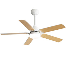 Load image into Gallery viewer, Modern Ceiling Fan With 3 Color Dimmable Light 5 Blades Remote Control Reversible Dc Motor - White
