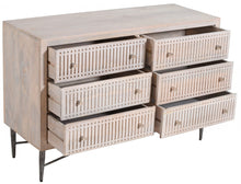 Load image into Gallery viewer, Solid Wood Six Drawer Double Dresser - Brushed Ivory
