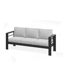 Load image into Gallery viewer, All-Weather Patio Sofa With Cushions, 3 Seat Outdoor Couch
