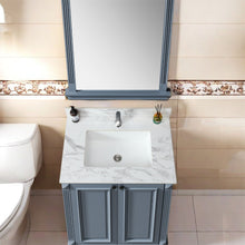Load image into Gallery viewer, Elegant Bathroom Vanity Top With Rectangular Ceramic Sink And Backsplash

