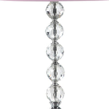 Load image into Gallery viewer, Crystal With Shade Table Lamp - Pink And White Dot
