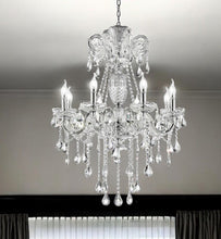 Load image into Gallery viewer, Candle Style Empire Transparent Glass Led Ceiling Light - Nickel / Ivory / Clear
