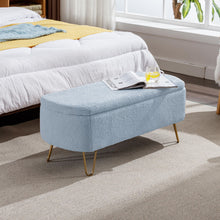 Load image into Gallery viewer, Storage Ottoman Bench For End Of Bed Legs, Modern Camel Faux Fur Entryway Bench Upholstered Padded With Storage For Living Room Bedroom
