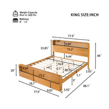 Load image into Gallery viewer, Bed Frame With Dual Open Storage Headboard And Footboard
