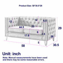 Load image into Gallery viewer, Upholstered Couch Sofa With Button Tufting For Living Room
