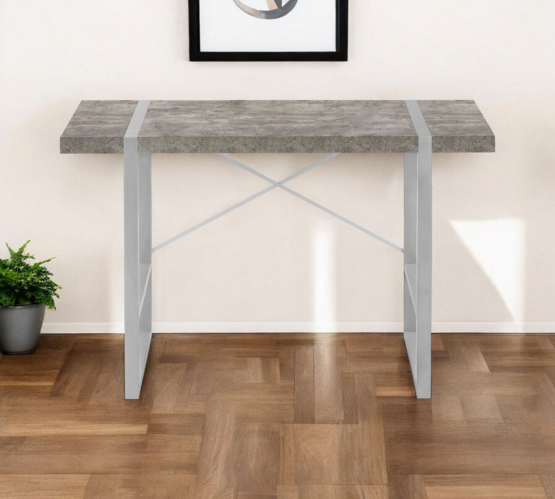 Computer Desk - Gray And Silver