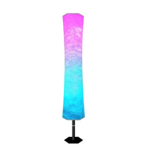 Load image into Gallery viewer, Color Changing LED White Column Smart Floor Lamp With Fabric Shade - White
