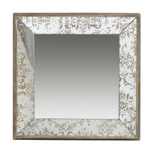 Load image into Gallery viewer, 15" Square Vintage Style Wall Mounted Accent Mirror - Pearl Silver

