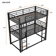 Load image into Gallery viewer, Triple Bunk Bed With Sturdy Construction And Space Saving Design
