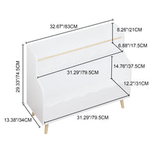 Load image into Gallery viewer, Kids Bookcase, Children Book Organizer Toy Storage Cabinet - White
