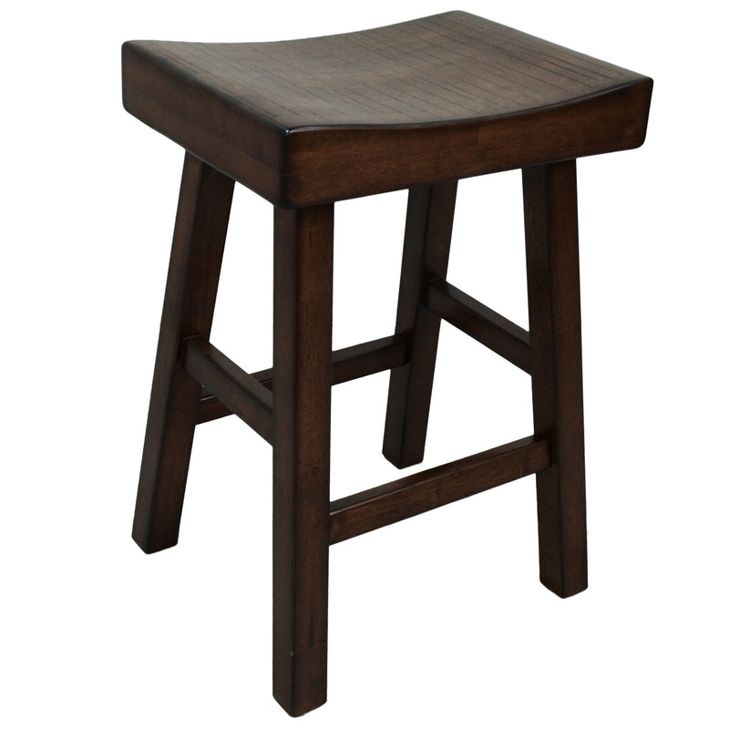 Solid Wood Backless Counter Height Bar Chair - Espresso