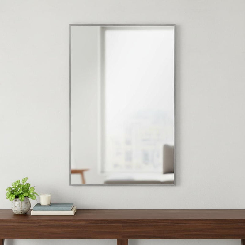 36" Metal Framed Accent Mirror - Silver