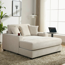 Load image into Gallery viewer, Oversized Chaise Lounger Modern Style Sofa Couch, With Pillows, Charge Station &amp; Cup Holders
