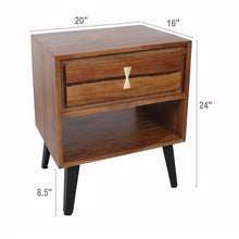 Load image into Gallery viewer, Asther - Bedside Table - Natural Wood / Brown
