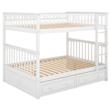 Load image into Gallery viewer, Full over Full Bunk Bed with Drawers, Convertible Beds, White(OLD SKU: SM000241AAK-1)
