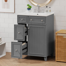 Load image into Gallery viewer, Transitional Style Bathroom Vanity Cabinet With Ceramic Sink
