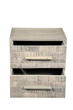 Load image into Gallery viewer, 26" Solid Wood Two Drawer Nightstand - Gray

