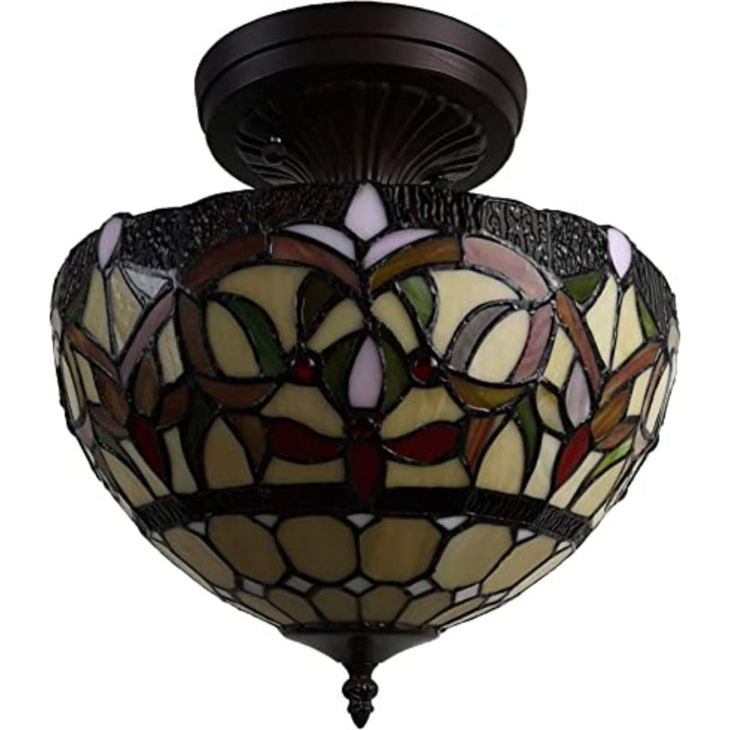 Unique Statement Two Light Glass Dimmable Chandelier With Shades - Red / White