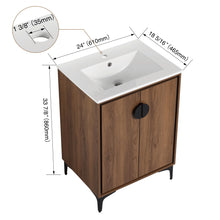Load image into Gallery viewer, Modern Bathroom Vanity With Top Sink, Engineered Wood Storage Cabinet
