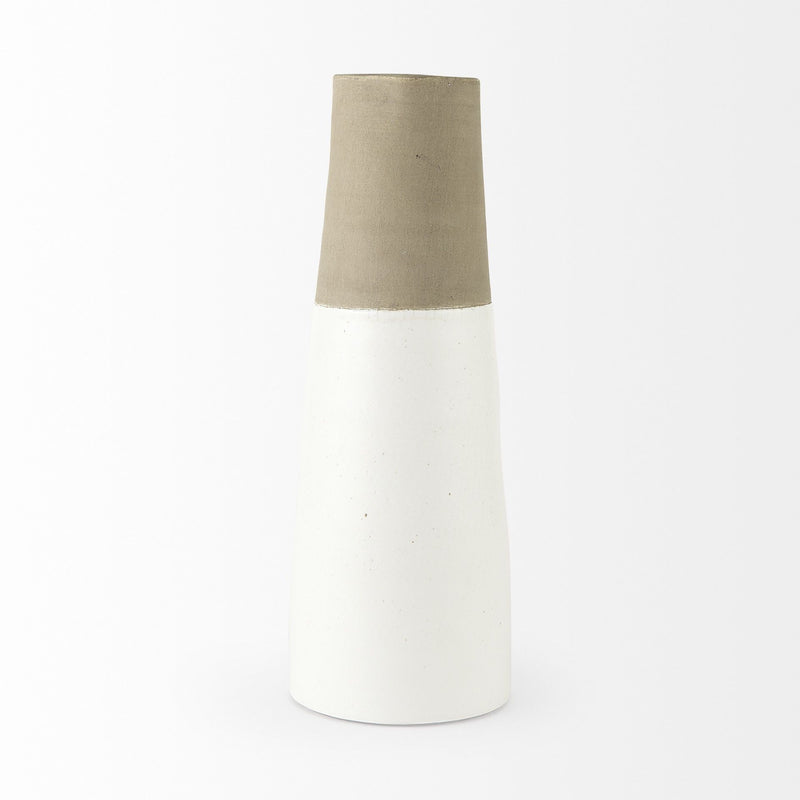 Decorative Jug Tabletop Sculpture - White / Natural