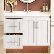 Load image into Gallery viewer, Wall Mounted Bathroom Vanity &amp; Sink, 2 Drawers
