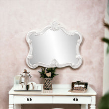 Load image into Gallery viewer, 28" Baroque Framed Accent Mirror - White
