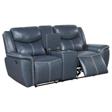 Load image into Gallery viewer, Stanwicke - Motion Reclining Loveseat With Console - Blue
