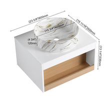 Load image into Gallery viewer, Floating Bathroom Vanity With Vessel Sink
