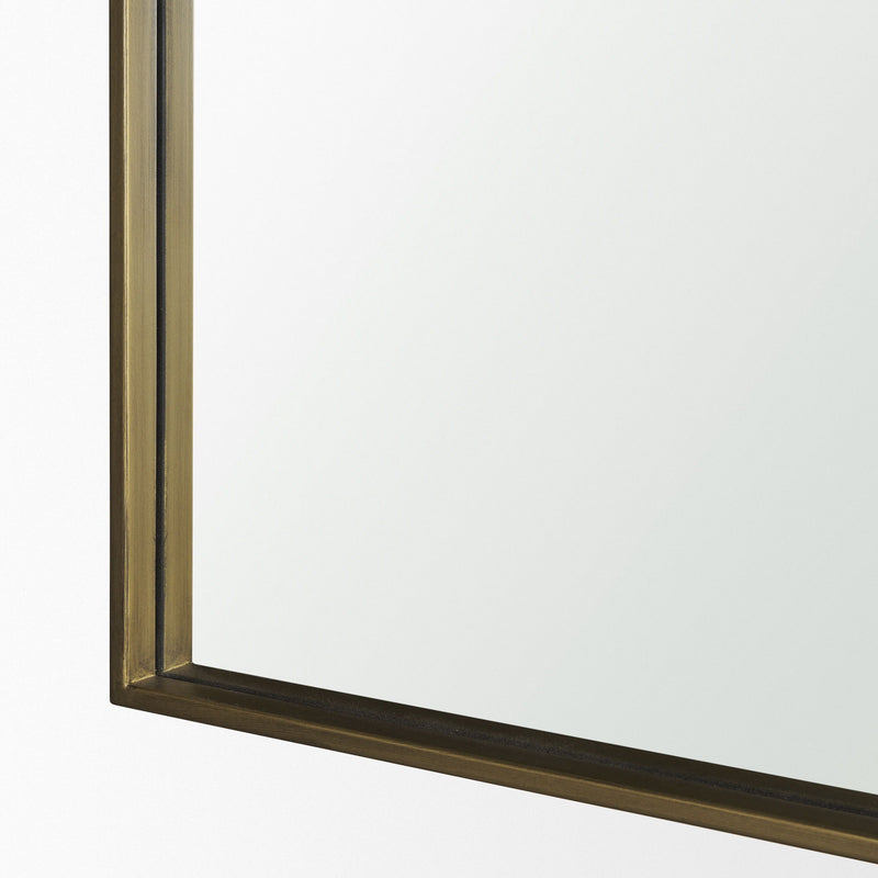 Metal Framed Accent Mirror - Gold