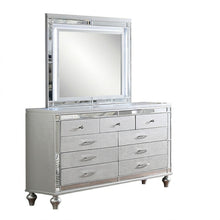 Load image into Gallery viewer, 1 Piece Dresser With Snake Skin Bedroom Furniture - Silver
