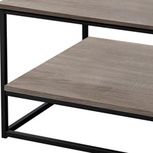 Load image into Gallery viewer, Metal Coffee Table With Shelf (Set of 3) - Taupe And Black
