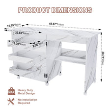 Load image into Gallery viewer, 4 In 1 Folding Sewing Table With Lockable Wheels, Multi Functional Craft Station - White
