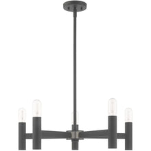 Load image into Gallery viewer, 19'' Five Light Dimmable Chandelier With Shades - Gray
