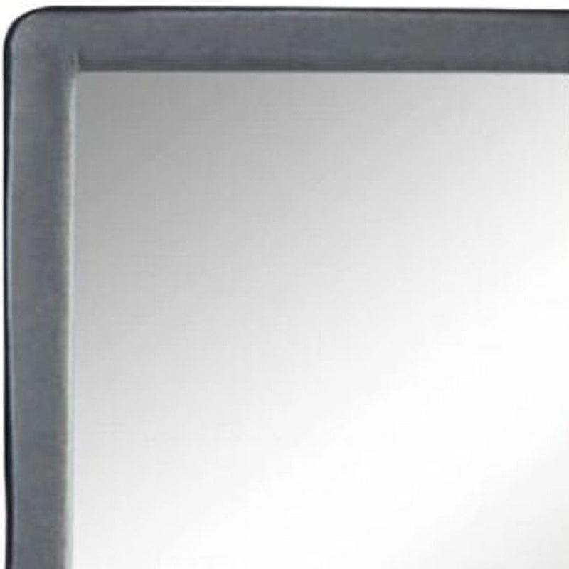 36" Framed Mirror - Light Gray