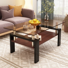 Load image into Gallery viewer, Modern Rectangular Coffee Table With Tempered Glass Top
