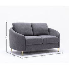 Load image into Gallery viewer, Yuina - Linen Loveseat - Gray
