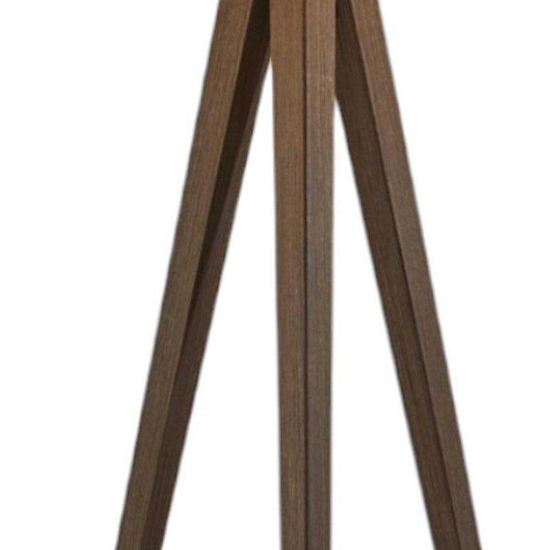 60" Tripod Floor Lamp With Drum Shade - Brown / White