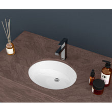 Load image into Gallery viewer, Elegant Ceramic Oval Undermount Bathroom Sink With Overflow
