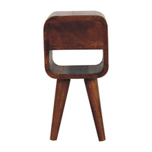 Load image into Gallery viewer, 16" Modern Solid Wood Square One Drawer Nightstand - Chestnut
