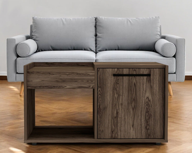 32" Wood Coffee Table With Shelf - Brown